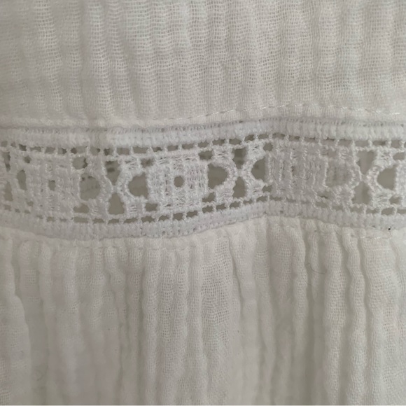 Magaschoni 100% Organic Cotton Peasant Tiered Midi Dress Size S - Picture 10 of 14